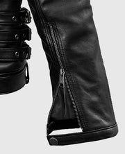 Men's Deadwood Black Moto Style Leather Jacket