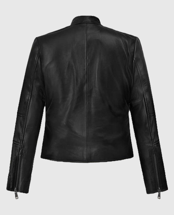 Carrie Anne Moss The Matrix Resurrections Leather Jacket