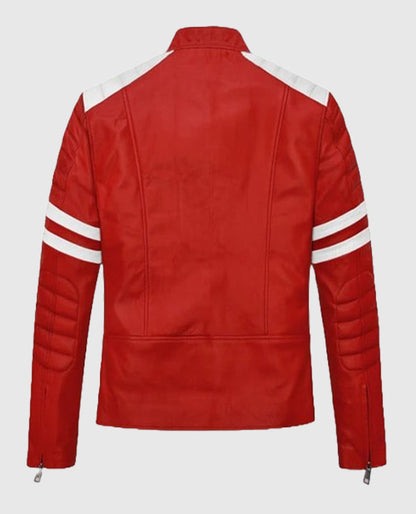 Tyler Durden's Fight Club Red Leather Jacket