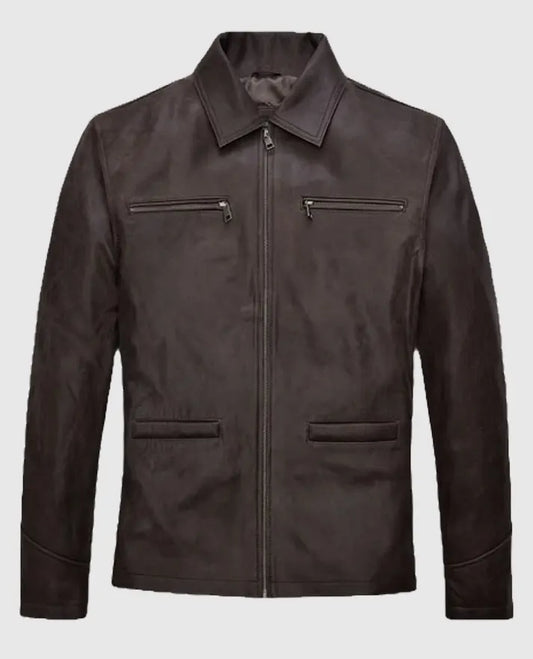 Sam Worthington Kidnapping Mr Heineken Leather Jacket