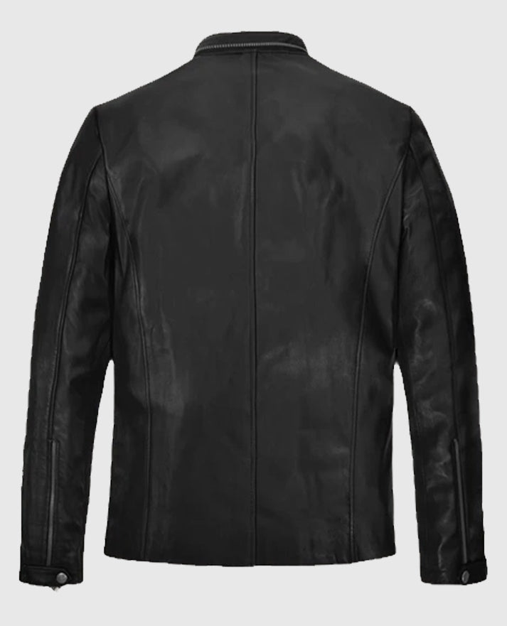 Ian Somerhalder Black Leather Jacket