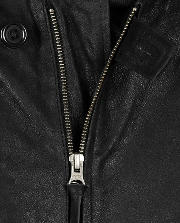 Men’s Black Motorcycle Leather Jacket