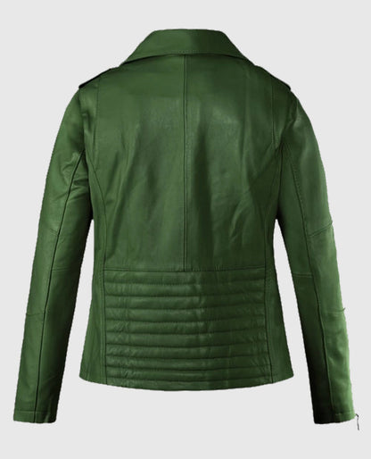 Rihanna Green Leather Jacket