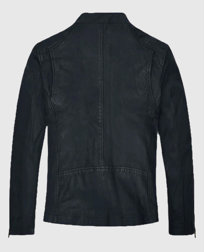 Jim Carrey Blue Leather Jacket