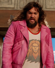 Jason Momoa A Minecraft Movie Pink Jacket