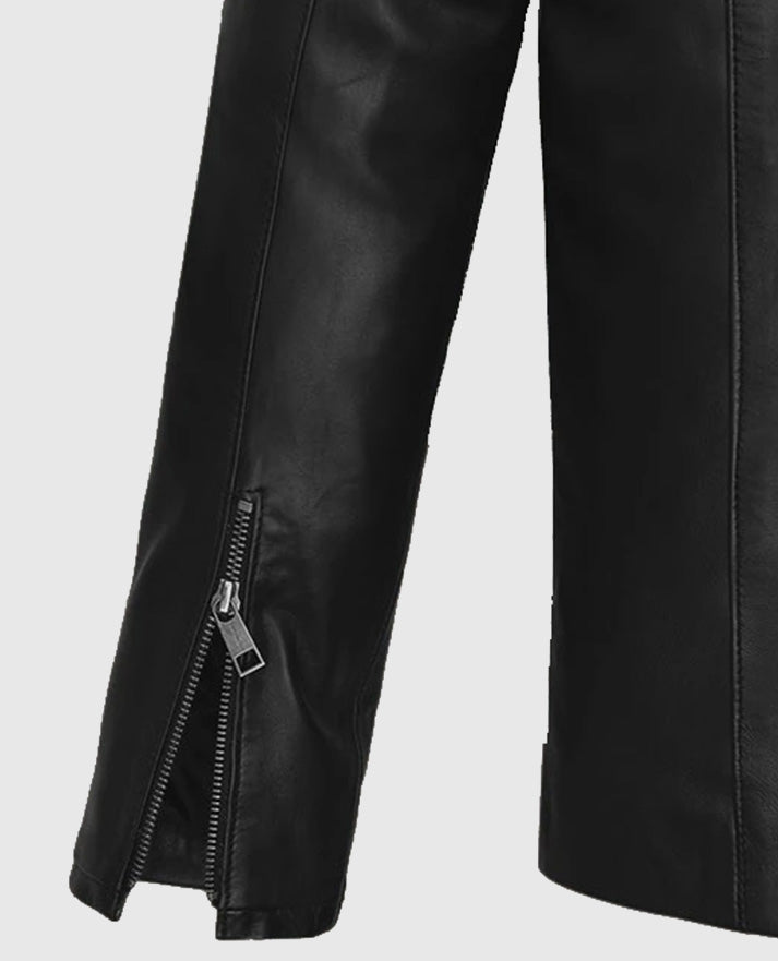 Matt Damon Black Leather Jacket