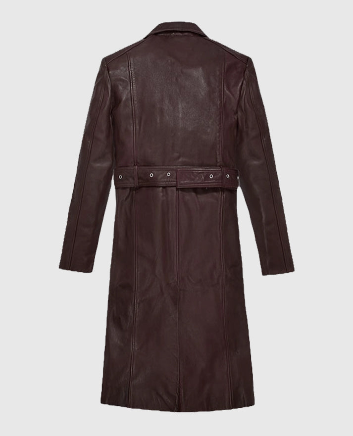 Eiza Gonzalez Leather Trench Coat