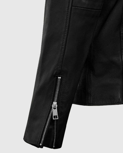 Men's Motorad Black Biker Leather Jacket