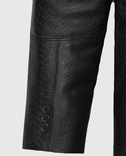 Men's Black Python Catwalk Leather Blazer