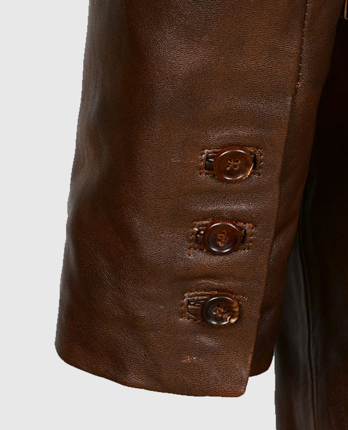 Men's Spanish Brown Medieval Leather Blazer