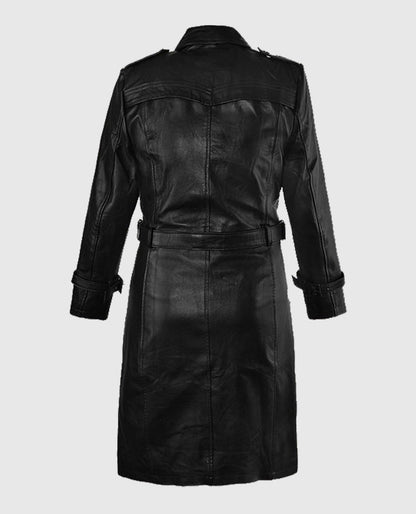 Jennifer Lopez Hustlers Leather Trench Coat