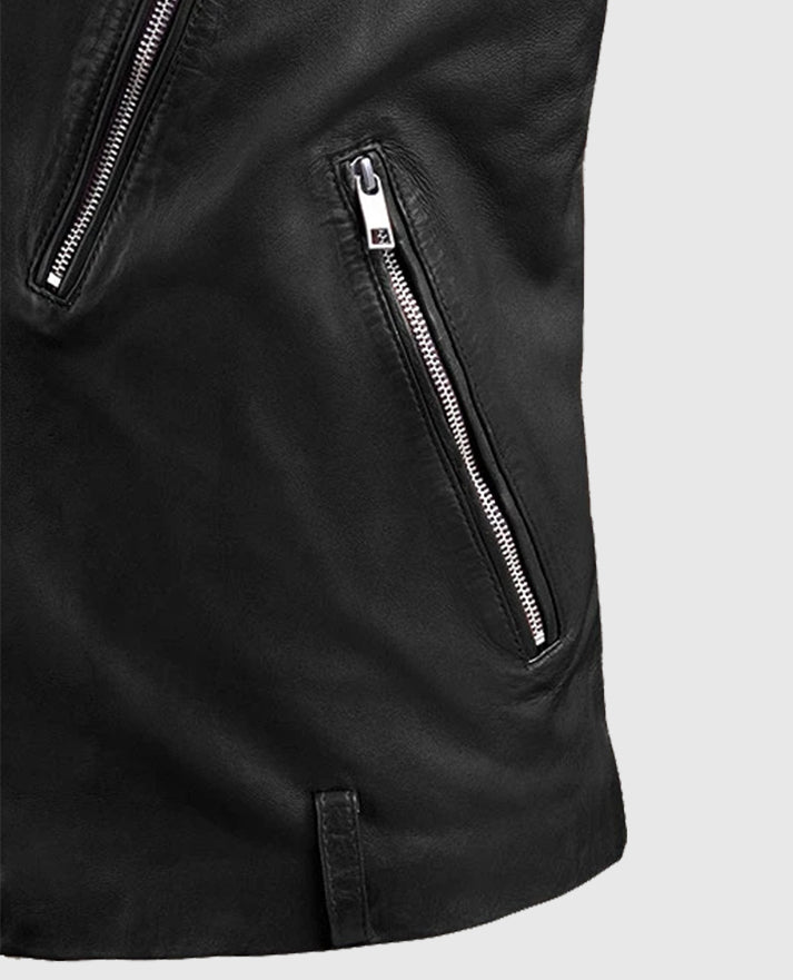 Men's Beast Black Biker Leather Jacket