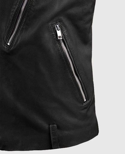Men's Beast Black Biker Leather Jacket