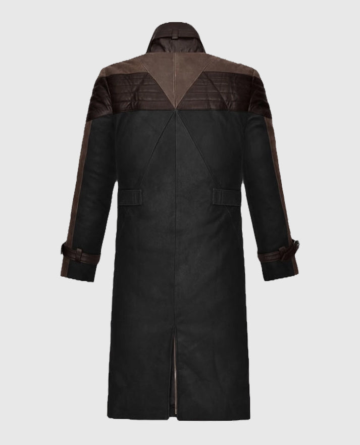 Watch Dogs 3 Legion Aiden Leather Trench Coat - second image