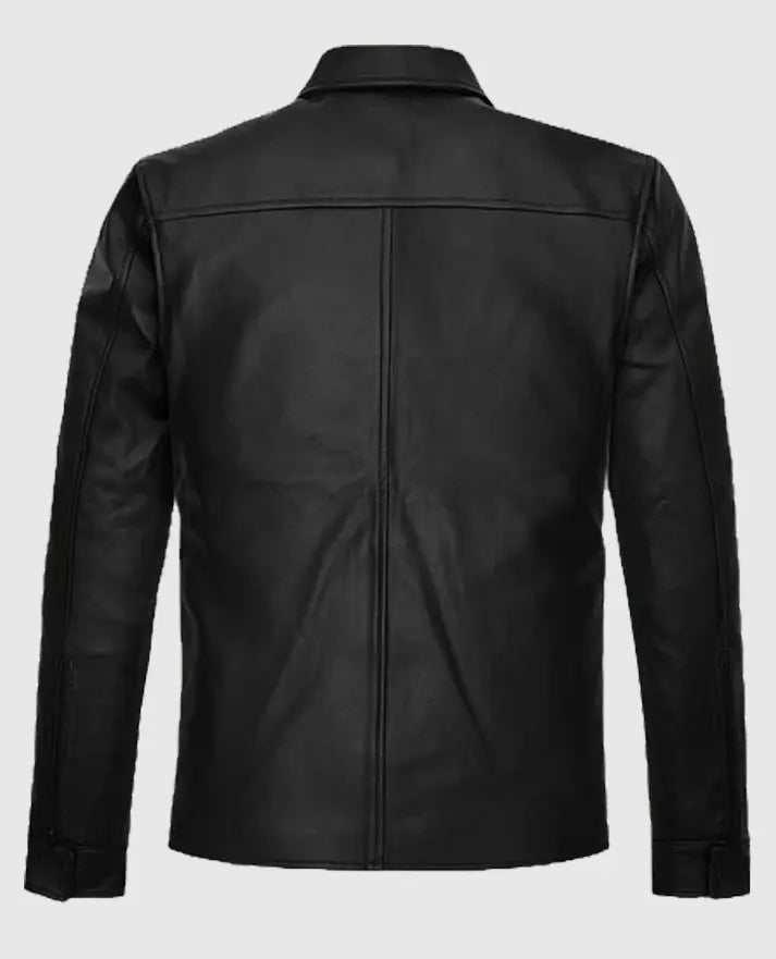 Lionel Messi Black Leather Jacket
