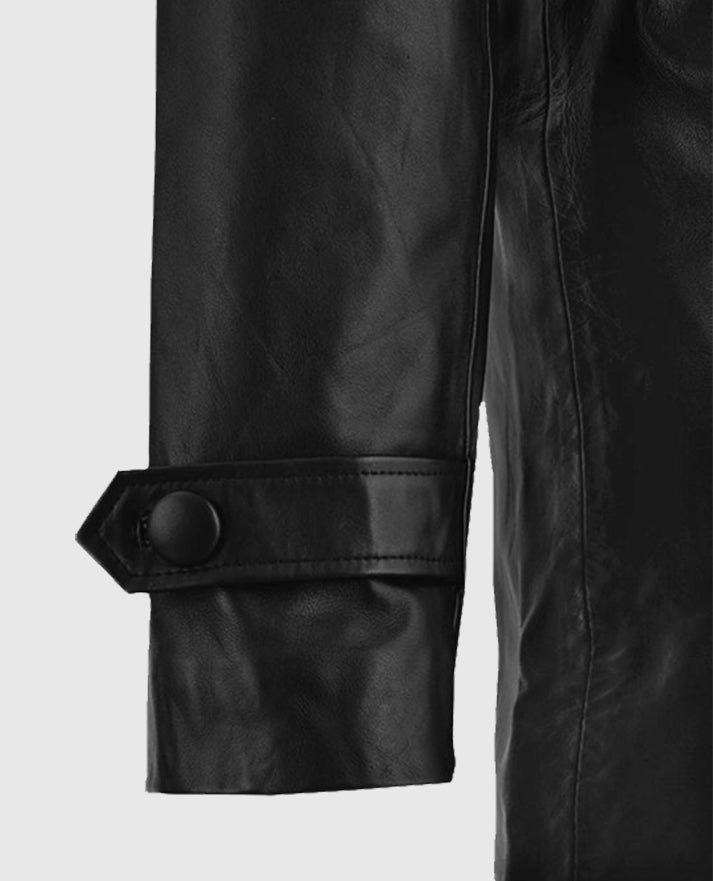 Men's Vintage 1970's Leather Trench Coat