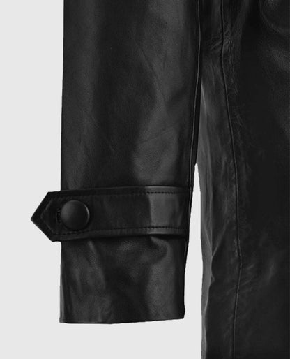 Men's Vintage 1970's Leather Trench Coat
