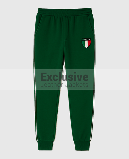 Jason Kelce Italia Green velour tracksuit