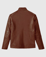 Men's Firefly Moto Tan Biker Leather Jacket