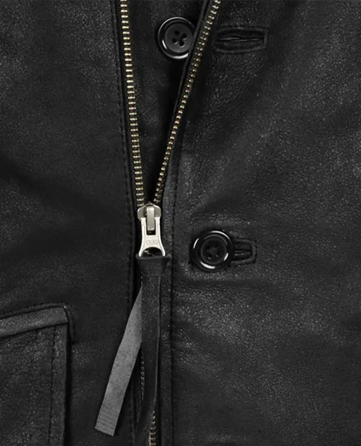 Men’s Black Motorcycle Leather Jacket