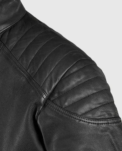 Men's Shotgun Black Moto Leather Jacket