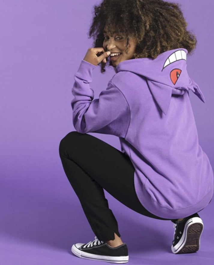 Gengar Themed French Terry Zip-Up Hoodie