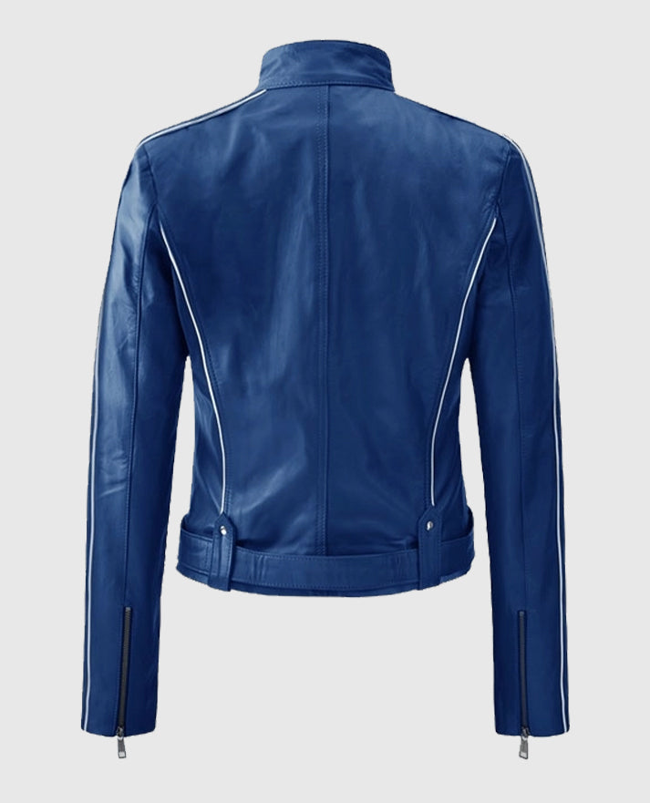 Jennifer Morrison Once Upon a Time Blue Leather Jacket