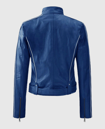 Jennifer Morrison Once Upon a Time Blue Leather Jacket