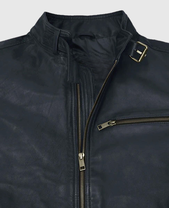 Jim Carrey Blue Leather Jacket