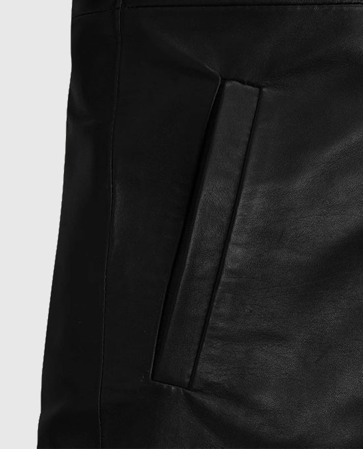 Zoe Kravitz Leather Long Coat