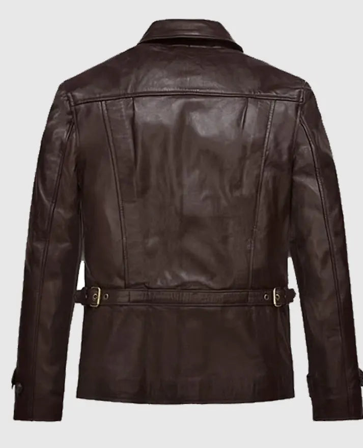 6-Taylor Lautner The Twilight Saga Brown  Leather Jacket