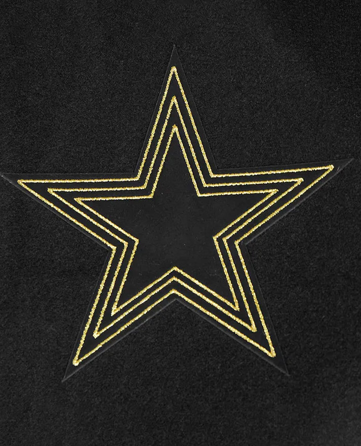 Dallas Cowboys Full-Zip Black & Gold Varsity Jacket
