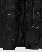 Men's Military M-65 Leather Jacket