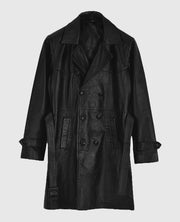 Men's Vintage 1970's Leather Trench Coat