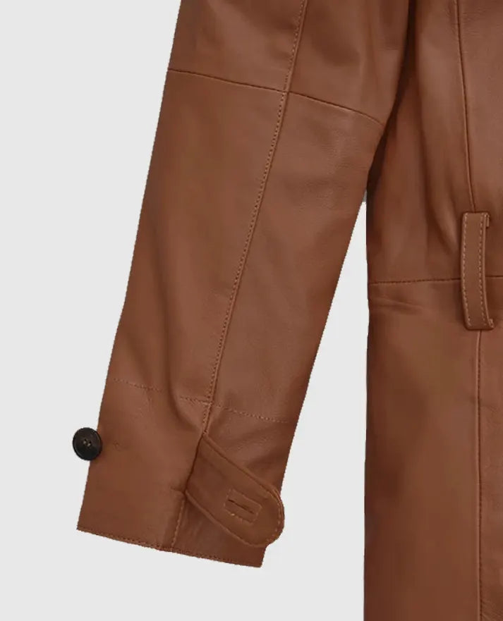 Robert Downey Jr Brown Leather Blazer
