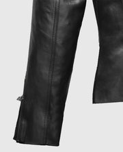Men's Deadwood Black Moto Style Leather Jacket