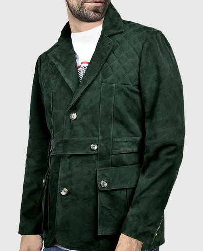 Men's Safari Forest Suede Leather Blazer