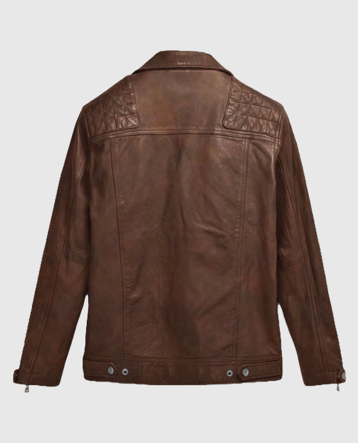 Men's Ironwood Spanish Brown Biker Jacket
