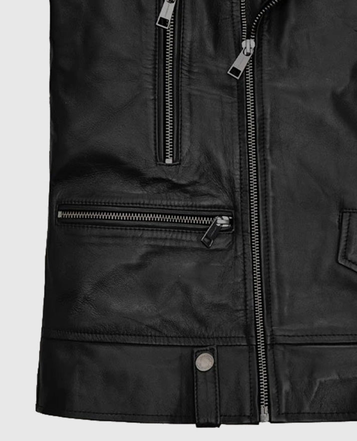 Jimin Black Leather Jacket
