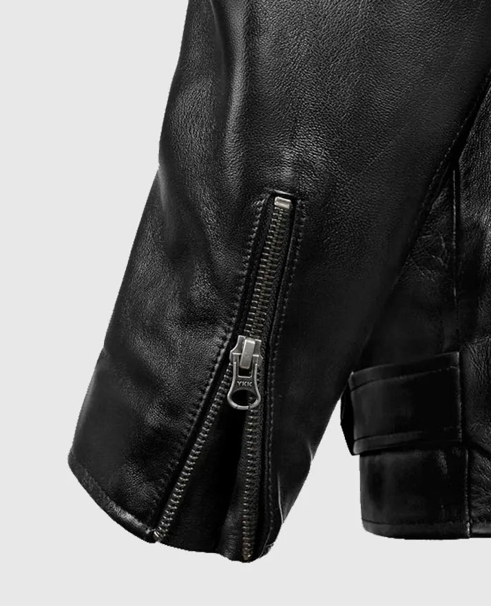 Men's Biker Black Leather Jacket