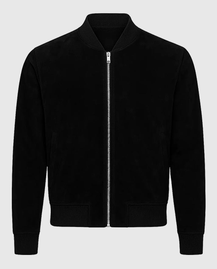 David Beckham Black Suede Leather Jacket