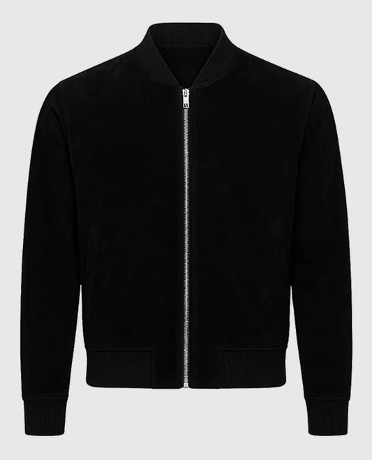David Beckham Black Suede Leather Jacket