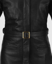 Katherine Waterston Fantastic Beasts Leather Long Coat