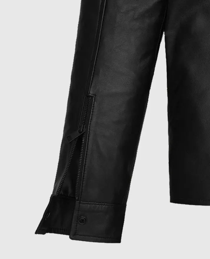 Lionel Messi Black Leather Jacket