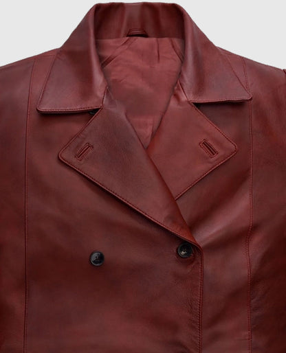 Dakota Johnson Madame Web Leather Trench Coat