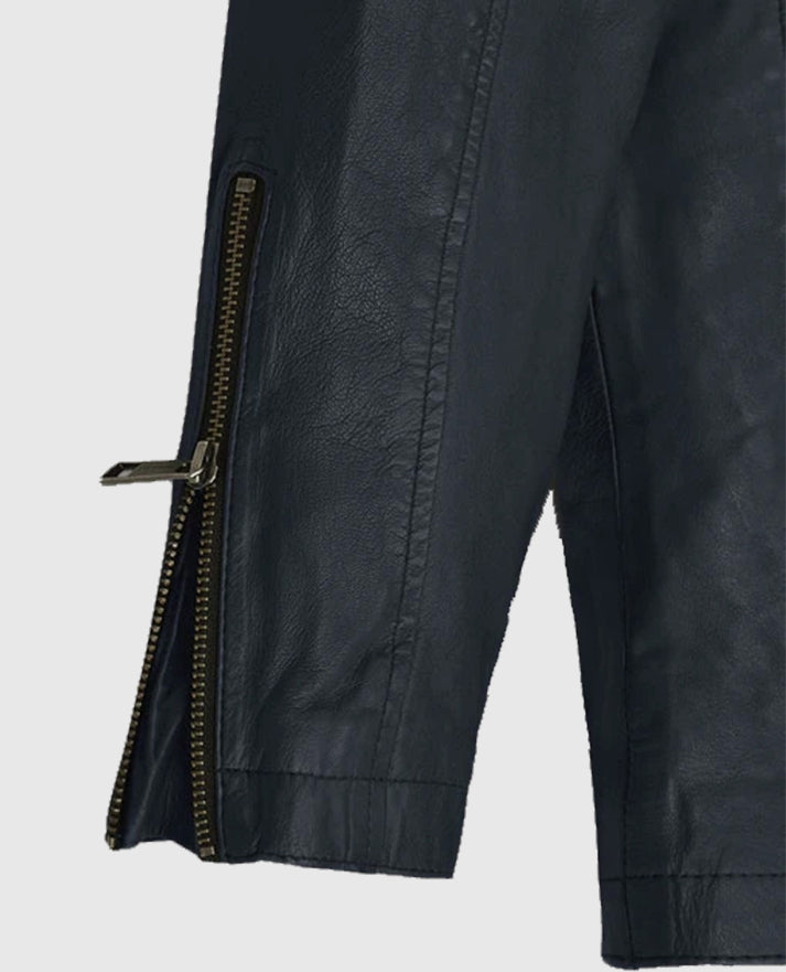 Jim Carrey Blue Leather Jacket