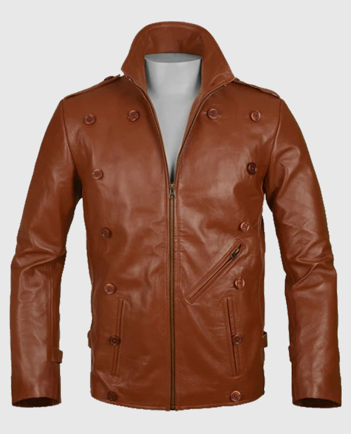Bill Clifford The Rocketeer Brown Leather Jacket