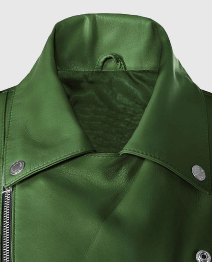 Rihanna Green Leather Jacket