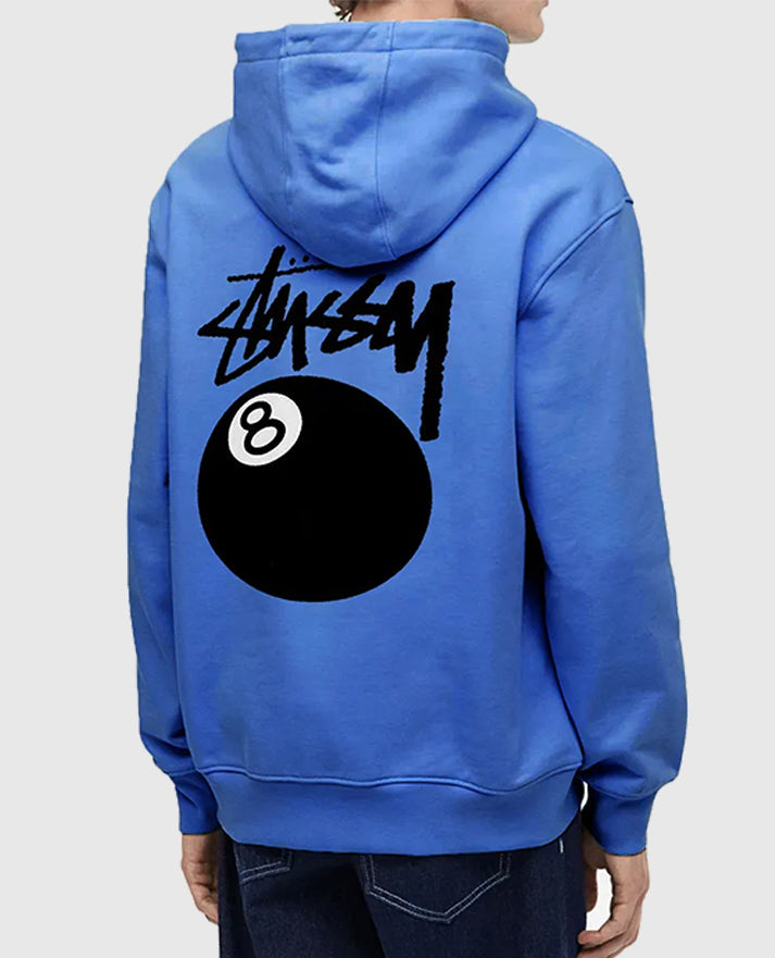 8 Ball Stussy Blue Pullover Hoodie