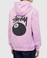 8 Ball Stussy Pink Pullover Hoodie